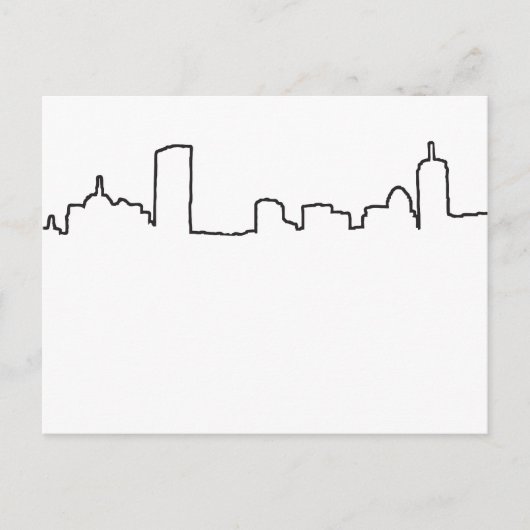 Boston - Skyline Briefkaart (Voorkant)