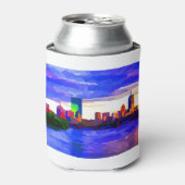 Boston Skyline Charles River Sunset Blikjeskoeler (Blikje Voorkant)