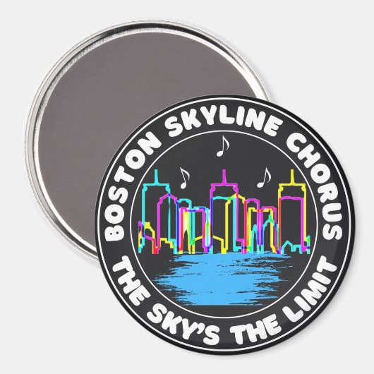 Boston Skyline Chorus Logo Magnet Magneet (Voorkant / Achterkant)