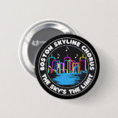 Boston Skyline Chorus Logo Round Button (Voorkant /achterkant)