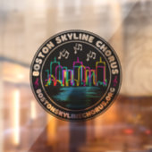 Boston Skyline Chorus Logo Window Cling Raamsticker (Vel 2)