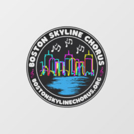 Boston Skyline Chorus Logo Window Cling Raamsticker