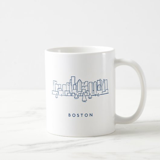 Boston Skyline Koffiemok (Rechts)