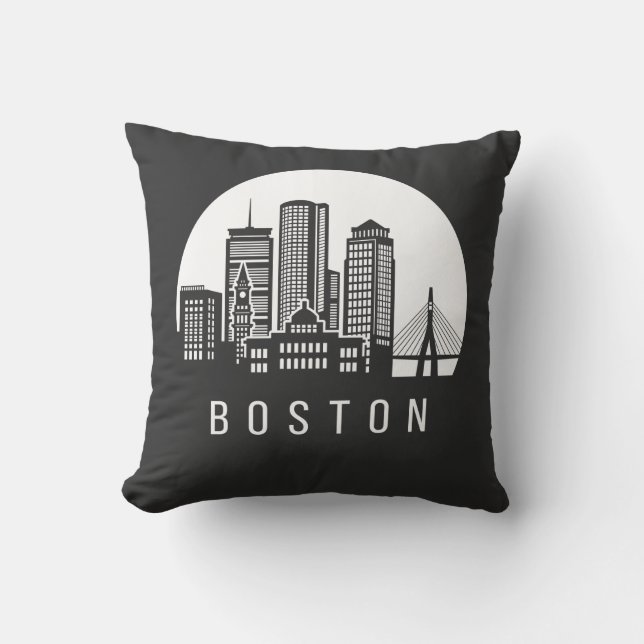 Boston Skyline Kussen (Voorkant)