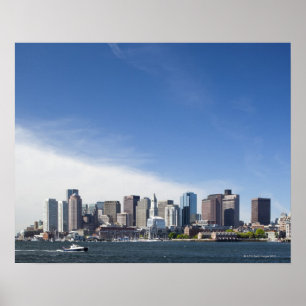 Boston Skyline, Massachuset Poster
