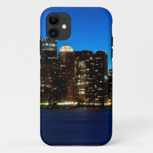 Boston skyline met maan iPhone 11 hoesje