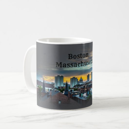 Boston Skyline — Mug de café (Devant gauche)