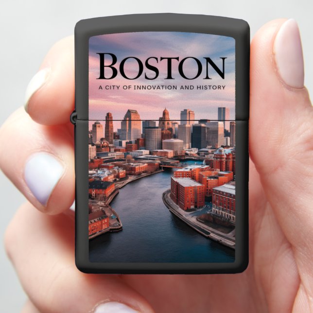 Boston Skyline op Sunset (In Hand)