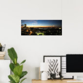 Boston Skyline op Sunset Poster (Thuiskantoor)