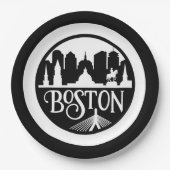 Boston Skyline Papieren Bordje (Voorkant)