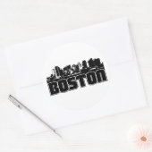 Boston Skyline Ronde Sticker (Envelop)