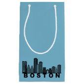 Boston Skyline Silhouette Klein Cadeauzakje (Voorkant)