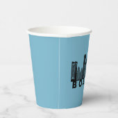 Boston Skyline Silhouette Papieren Bekers (Rechts)