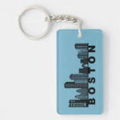 Boston Skyline Silhouette Sleutelhanger (Voorkant)