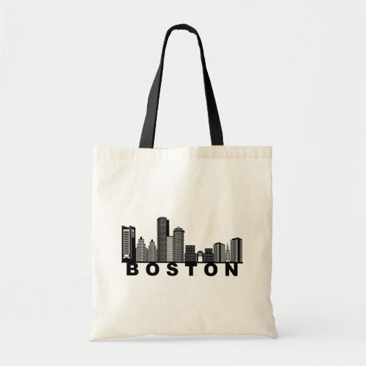 Boston Skyline Silhouette  Tote Bag (Voorkant)