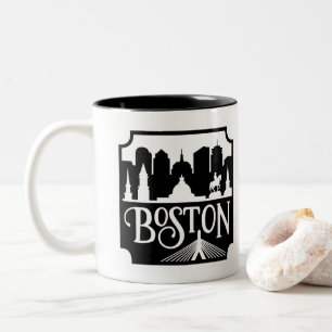 Boston Skyline Tweekleurige Koffiemok