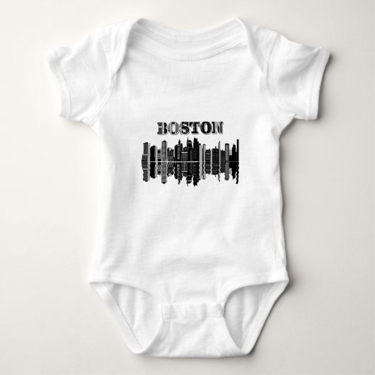Boston Skyline Typografie Romper (Voorkant)