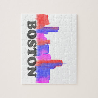 Boston Skyline waterverf Legpuzzel