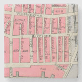  Boston South End Map Stenen Onderzetter (Voorkant)
