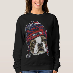Boston Sports Terrier Red Beanie Trui