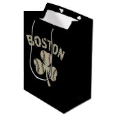  Boston St. Patrick's Day Irish Shamrock Medium Cadeauzakje (Voorkant Gekanteld)