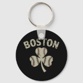 Boston St. Patrick's Day Irish Shamrock Sleutelhanger (Voorkant)