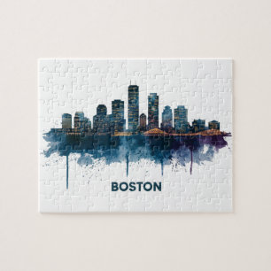 Boston Stadssilhouet, Boston Ma Silhouet Legpuzzel