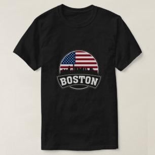 Boston Stadssilhouet, boston ma silhouet T-shirt