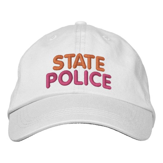 Boston State Police Embroidered Funny Hat Geborduurde Pet (Voorkant)