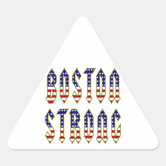 Boston Sterk Driehoek Sticker (Voorkant)