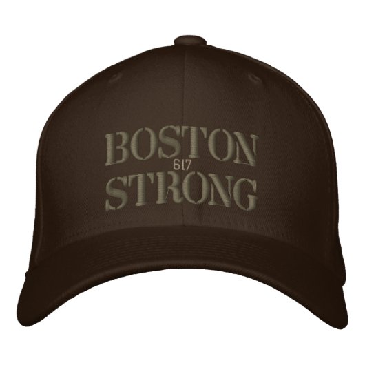 Boston Strong 617 Ribbon Edition Geborduurde Pet (Voorkant)