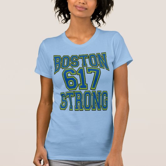 Boston STRONG 617 Typografie T-shirt (Voorkant)