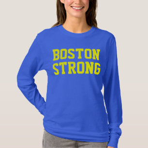 Boston strong blauw geel t-shirt