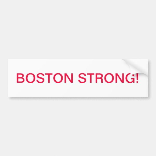 Boston Strong Bumpersticker (Voorkant)