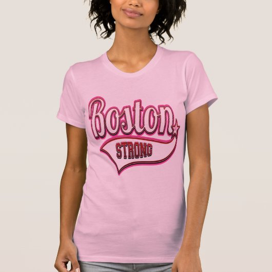 Boston Strong in Pink T-shirt (Voorkant)