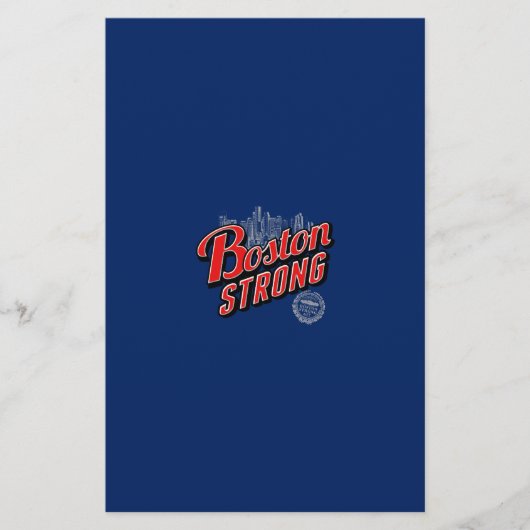Boston Strong in rood en blauw decor Briefpapier (Voorkant)