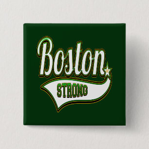Boston Strong Irish GREEN Vierkante Button 5,1 Cm