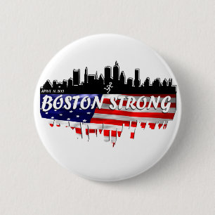 Boston Strong Run Ronde Button 5,7 Cm