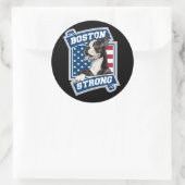 BOSTON STRONG TERRIER RONDE STICKER (Tas)