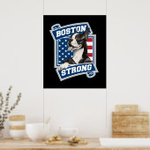 BOSTON STRONG TERRIER, stijl Poster (Keuken)