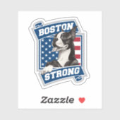 BOSTON STRONG TERRIER, stijl Sticker (Vel)