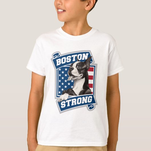 BOSTON STRONG TERRIER, stijl T-shirt (Voorkant)