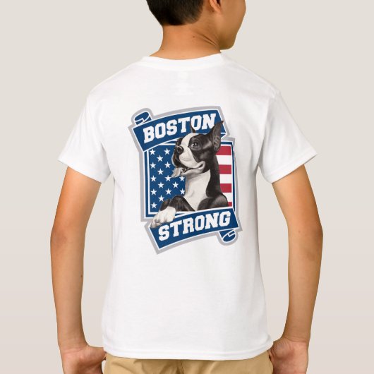 BOSTON STRONG TERRIER, stijl T-shirt (Achterkant)