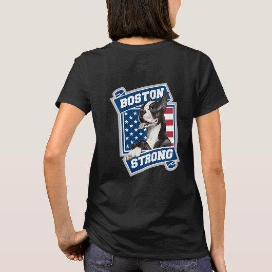 BOSTON STRONG TERRIER, stijl T-shirt (Achterkant)