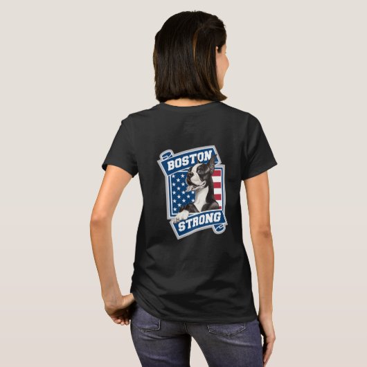 BOSTON STRONG TERRIER, stijl T-shirt (Achterkant volledig)