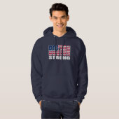 BOSTON STRONG U.S. Flag Hooded Sweatshirt (Voorkant volledig)