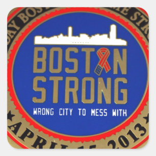 —BOSTON-STRONG VIERKANTE STICKER