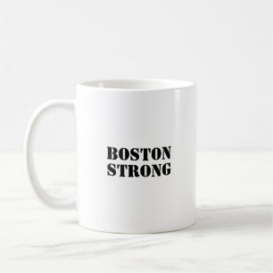 "Boston Strong" zwart wit Koffiemok