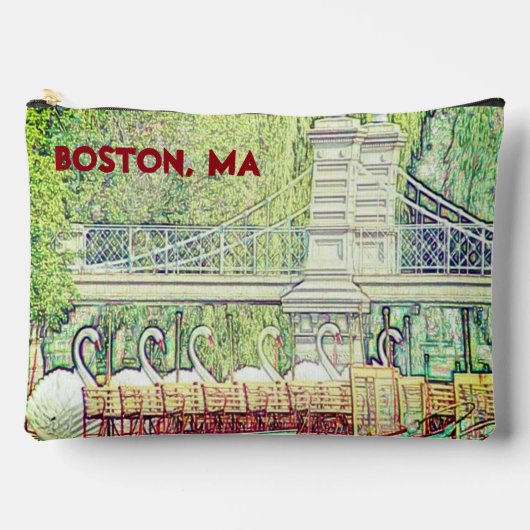 Boston Swan Boats in potlood en inkt Etui (Voorkant)