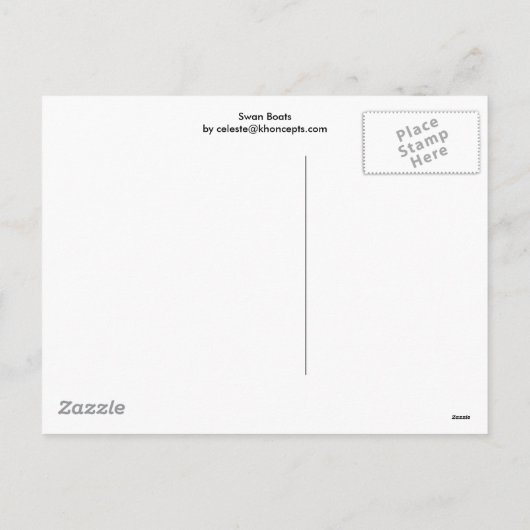 Boston Swan Boats - Prettige feestdagen Briefkaart (Achterkant)